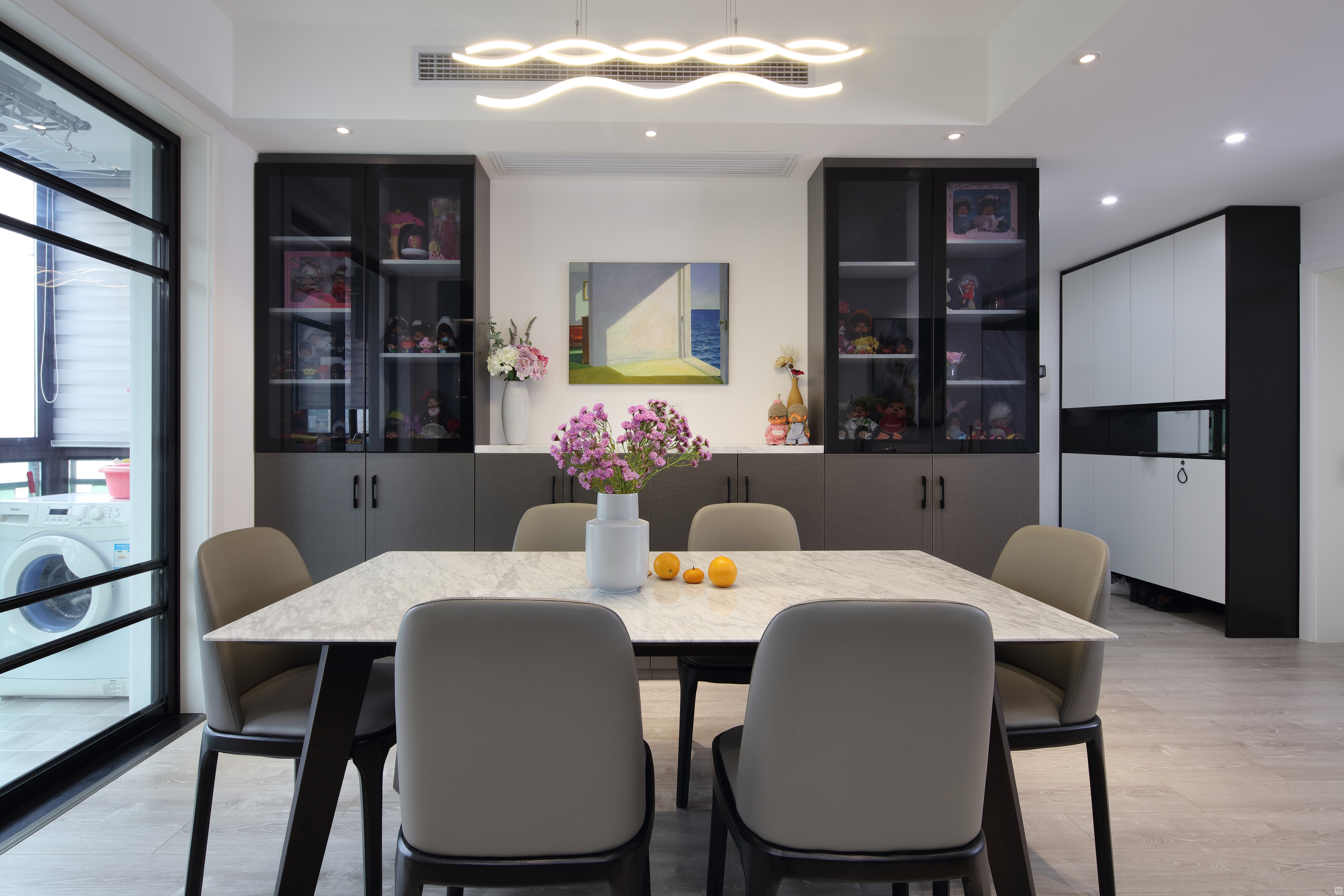 简欧餐厅餐桌装修效果图