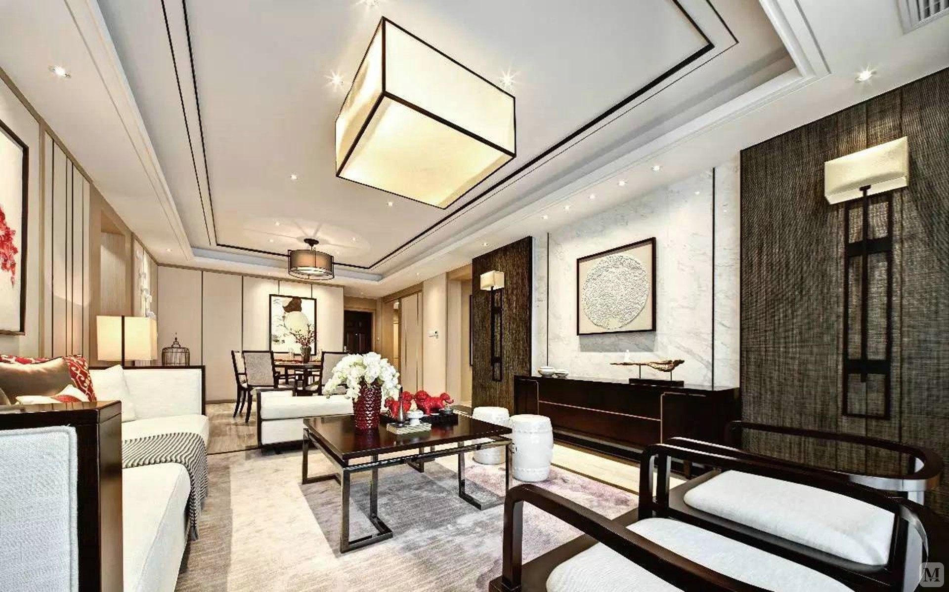 中式客厅沙发装修效果图