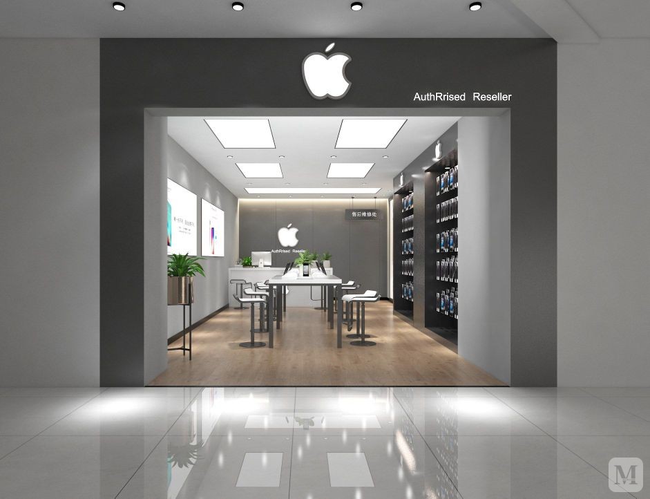 1万50㎡简约装修新天地苹果手机体验店-红星美凯龙家装效果图