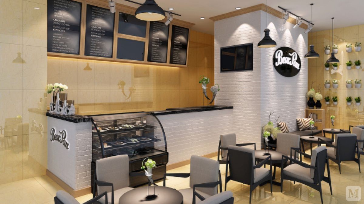 8万208㎡简约装修奶茶店