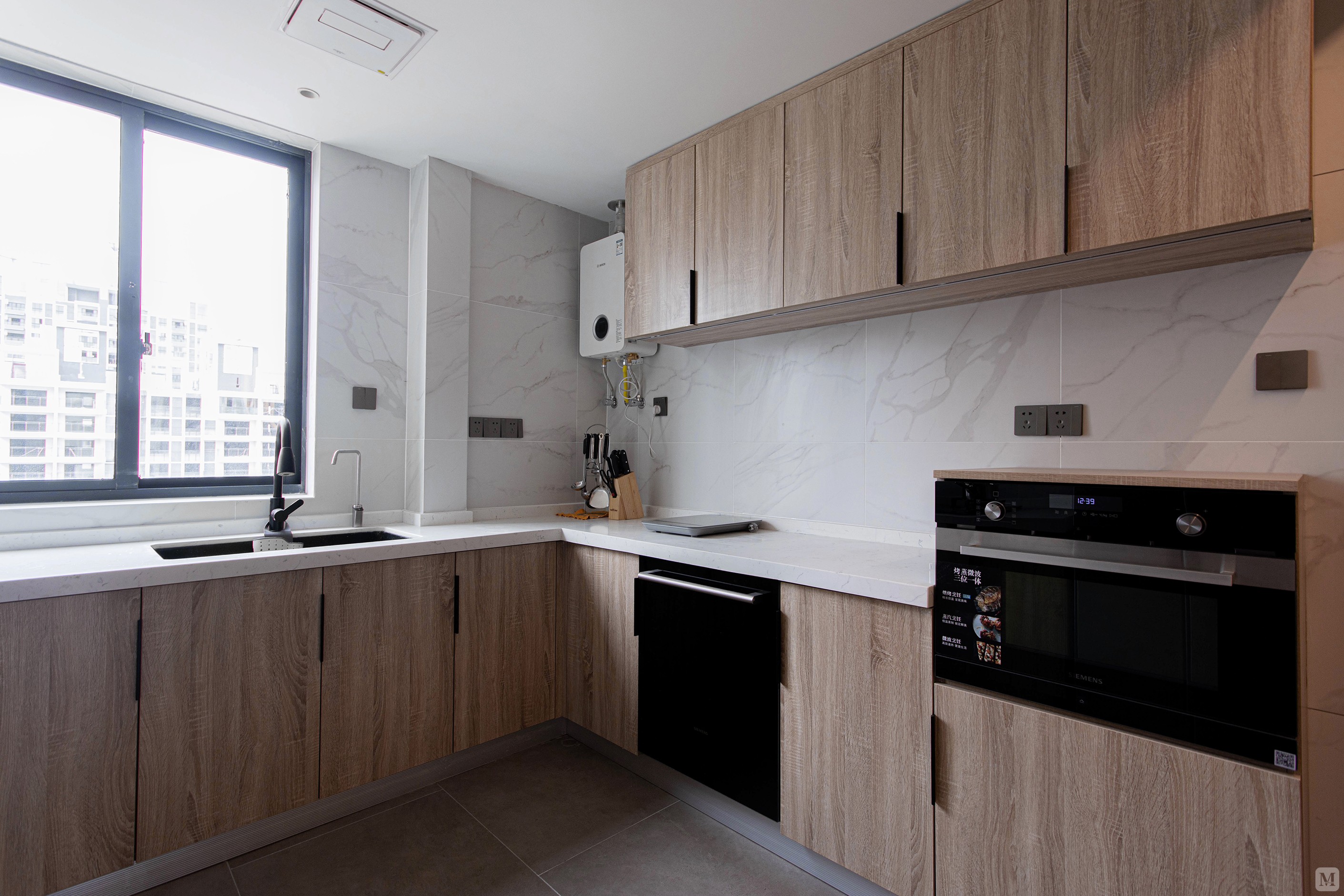 北欧极简厨房组合柜装修效果图-红星美凯龙家装效果图